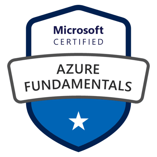 Microsoft Certified: Azure Fundamentals (AZ-900) badge
